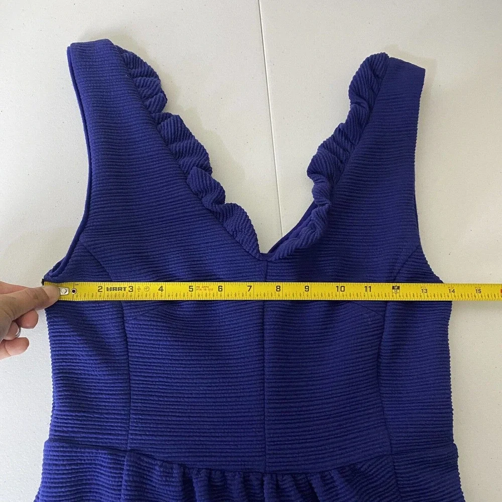 Anthropologie Maeve NWT Blue Ottoman Cocktail Dress Size Petite Small. - Picture 12 of 15
